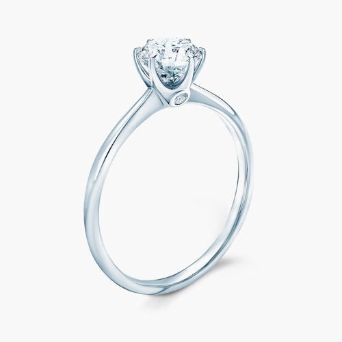 Pierścionek zaręczynowy The Journey: białe złoto, diament laboratoryjny